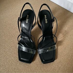 ALDO | JULIET High heeled strap sandals in black | Size 7.5 | Worn once